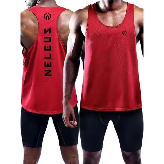 2PCS Adult Men Women Running Outdoor Shirts Tight Gym Tank Top Fitness Sleeveless T-shirts Sport Exercise Basketball Vest Clothe