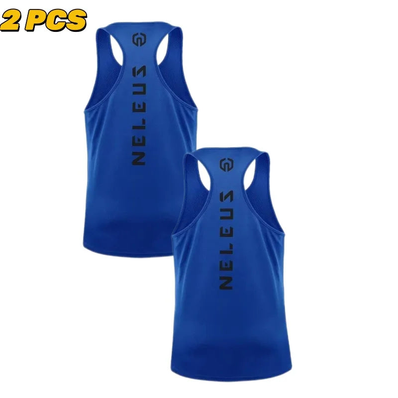 2PCS Adult Men Women Running Outdoor Shirts Tight Gym Tank Top Fitness Sleeveless T-shirts Sport Exercise Basketball Vest Clothe