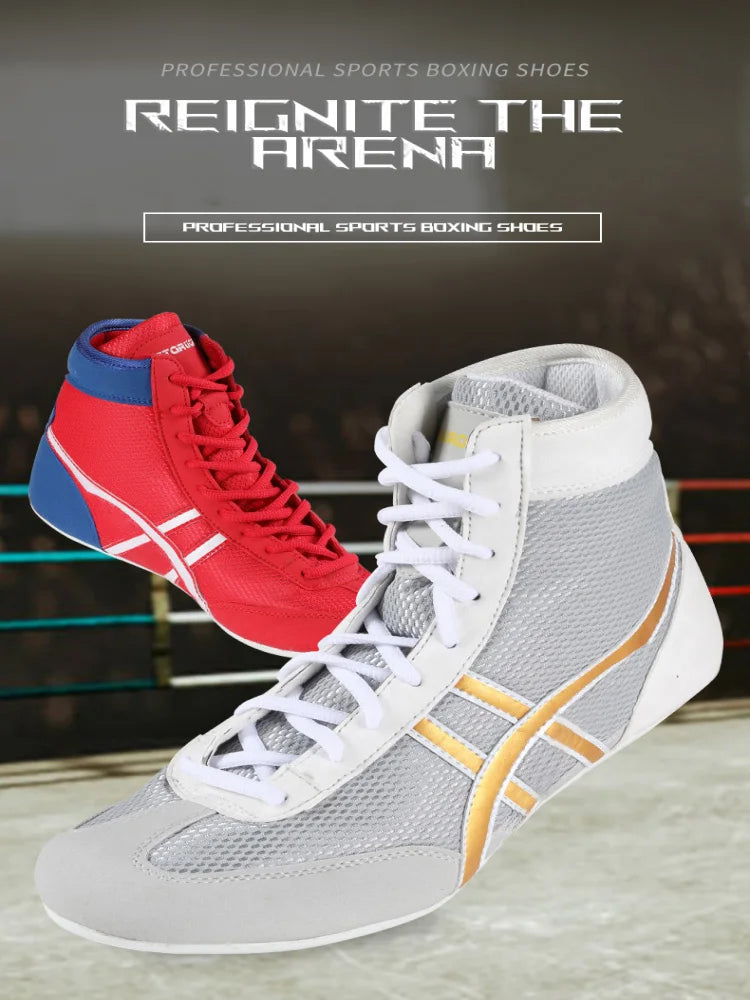 Professional Unisex Boxing Shoes Breathable Wear-Resistant Non-Slip Wrestling Shoes Fighting Sneakers Gym Training Footwear