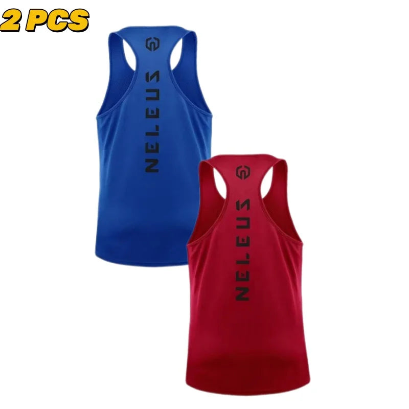 2PCS Adult Men Women Running Outdoor Shirts Tight Gym Tank Top Fitness Sleeveless T-shirts Sport Exercise Basketball Vest Clothe