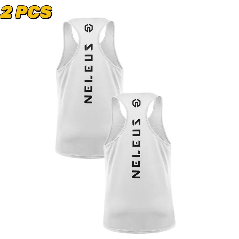 2PCS Adult Men Women Running Outdoor Shirts Tight Gym Tank Top Fitness Sleeveless T-shirts Sport Exercise Basketball Vest Clothe