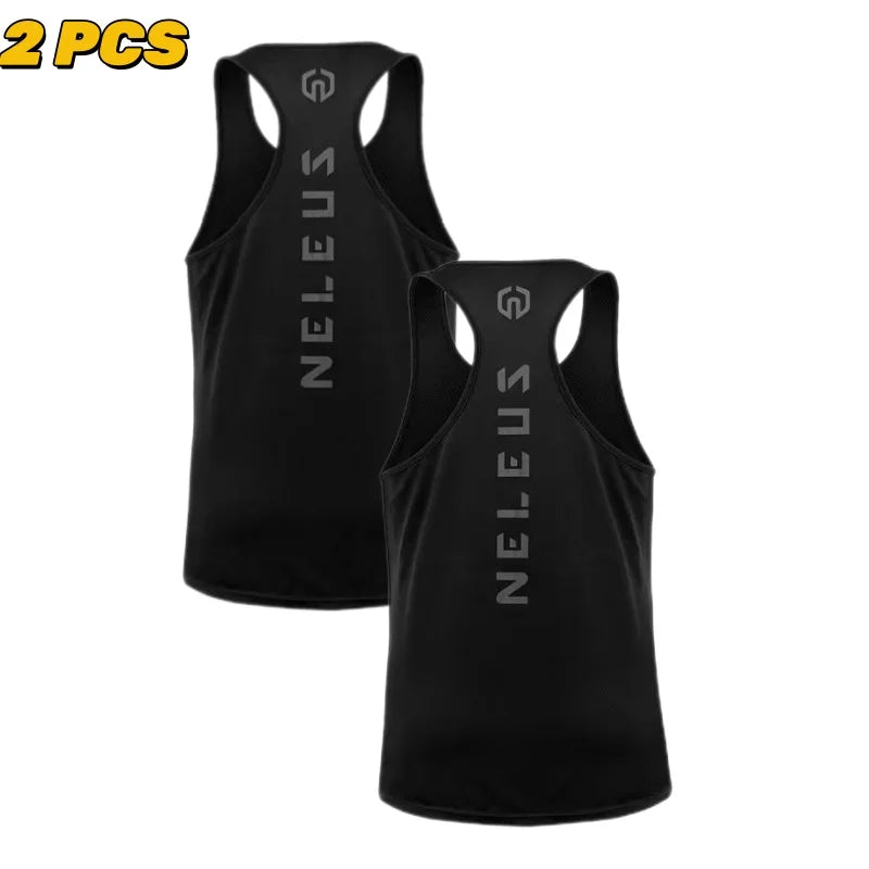 2PCS Adult Men Women Running Outdoor Shirts Tight Gym Tank Top Fitness Sleeveless T-shirts Sport Exercise Basketball Vest Clothe