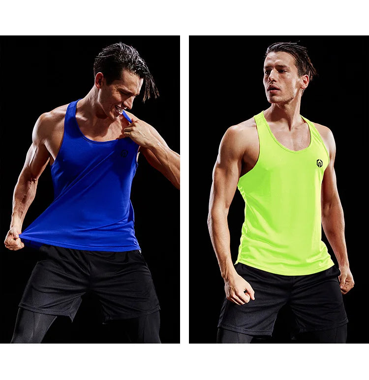 2PCS Adult Men Women Running Outdoor Shirts Tight Gym Tank Top Fitness Sleeveless T-shirts Sport Exercise Basketball Vest Clothe