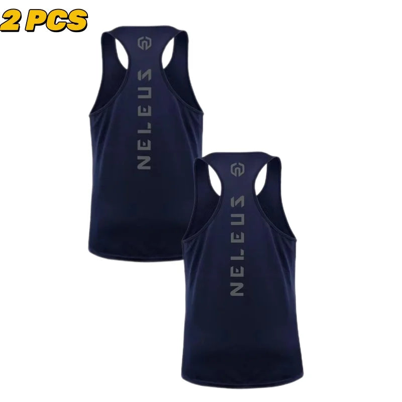 2PCS Adult Men Women Running Outdoor Shirts Tight Gym Tank Top Fitness Sleeveless T-shirts Sport Exercise Basketball Vest Clothe