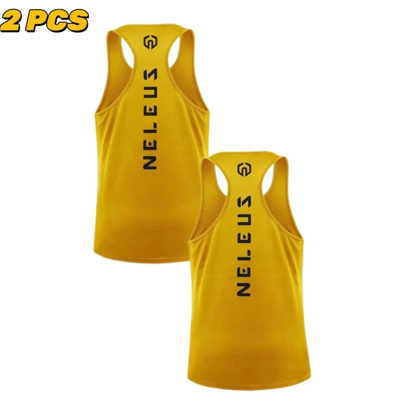 2PCS Adult Men Women Running Outdoor Shirts Tight Gym Tank Top Fitness Sleeveless T-shirts Sport Exercise Basketball Vest Clothe