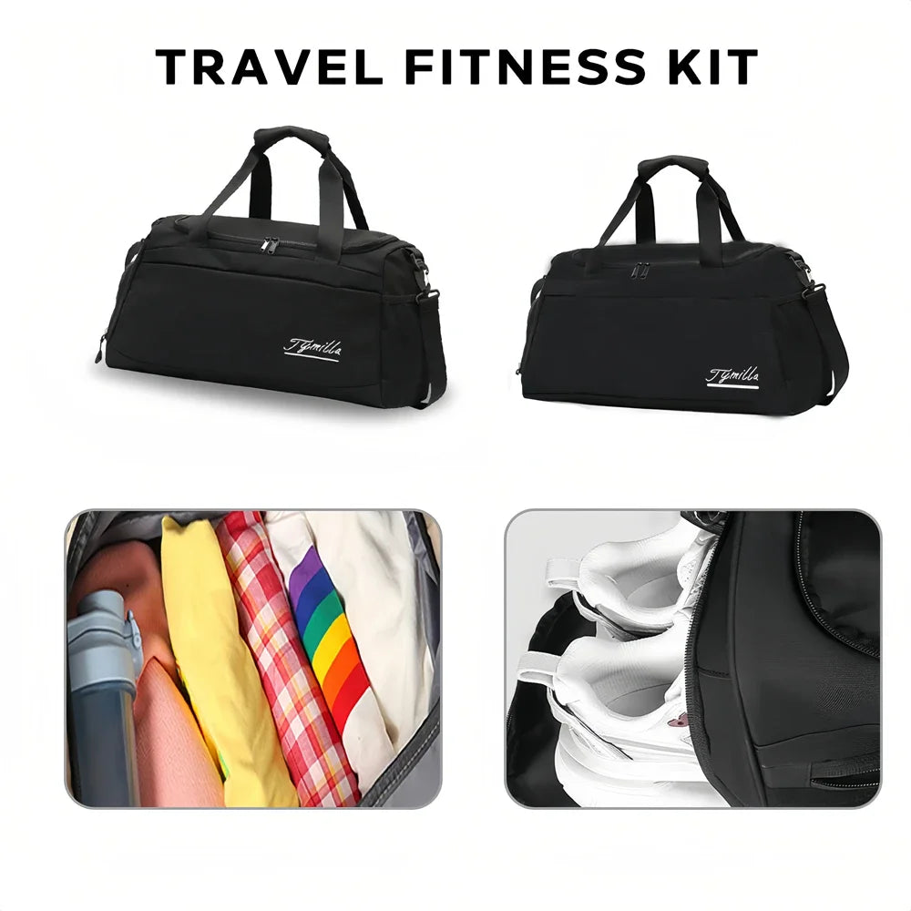 Tymilla Brand,31L Clothing Bag+Wash Bag,Lightweight,Short-distance,Duffle Storage,Messenger Bag,Sports Gym Bag,Golf Bag,Yoga Bag