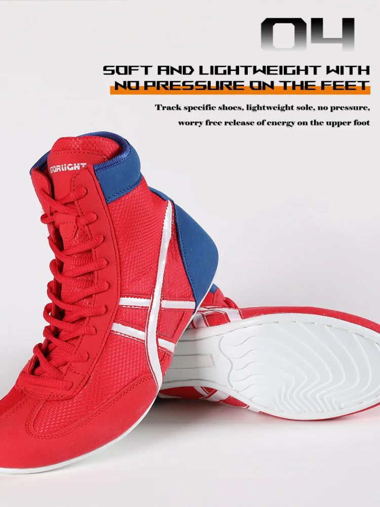 Professional Unisex Boxing Shoes Breathable Wear-Resistant Non-Slip Wrestling Shoes Fighting Sneakers Gym Training Footwear
