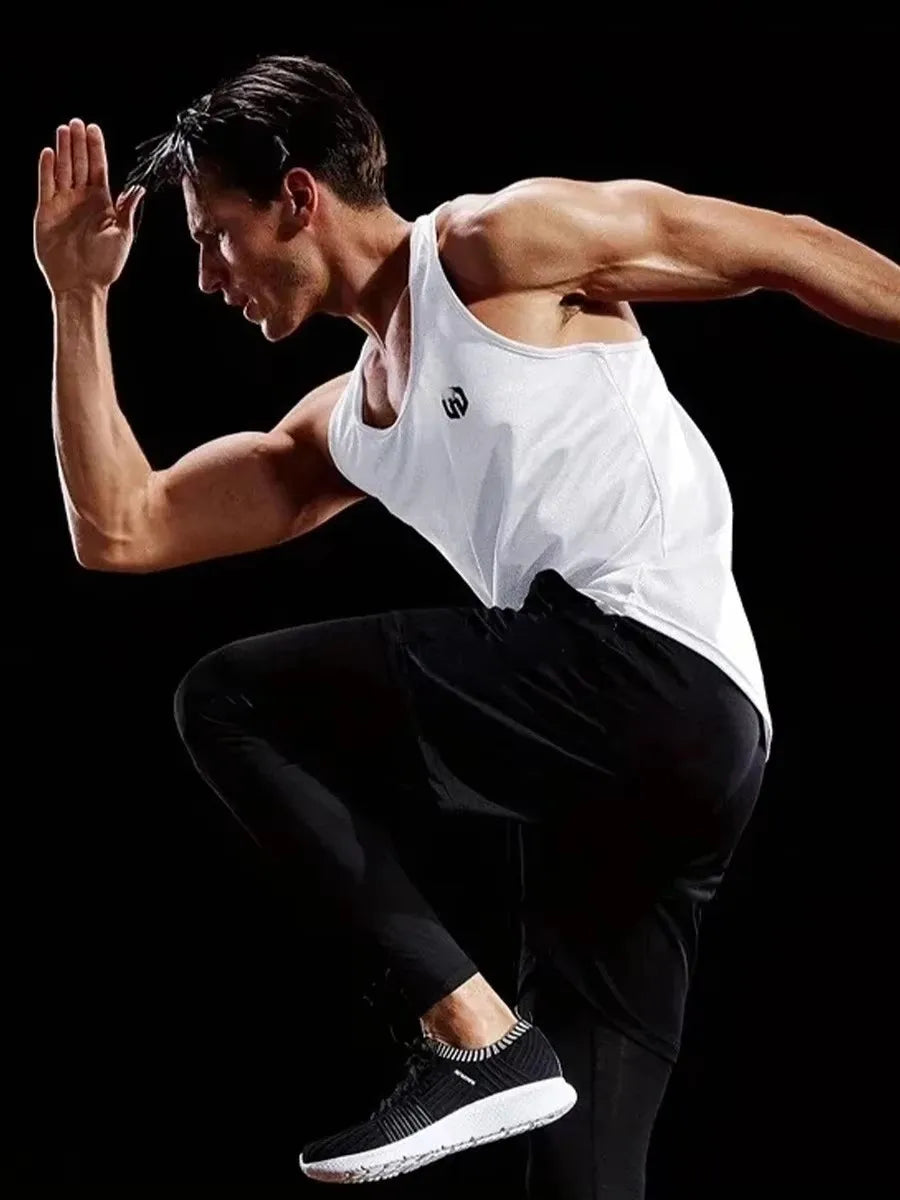 2PCS Adult Men Women Running Outdoor Shirts Tight Gym Tank Top Fitness Sleeveless T-shirts Sport Exercise Basketball Vest Clothe