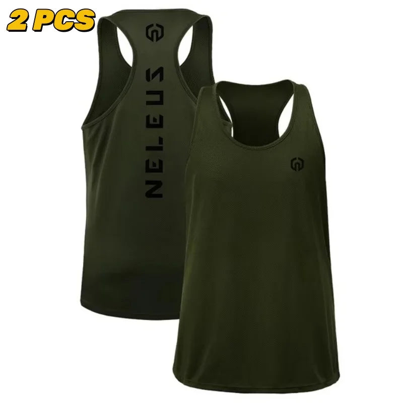 2PCS Adult Men Women Running Outdoor Shirts Tight Gym Tank Top Fitness Sleeveless T-shirts Sport Exercise Basketball Vest Clothe