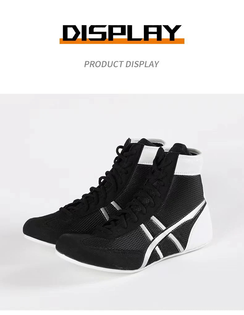 Professional Unisex Boxing Shoes Breathable Wear-Resistant Non-Slip Wrestling Shoes Fighting Sneakers Gym Training Footwear