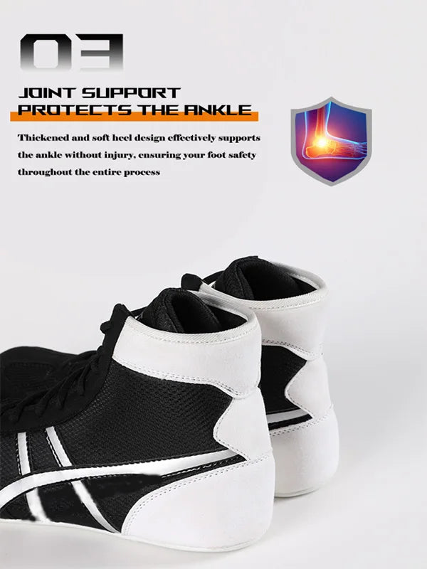 Professional Unisex Boxing Shoes Breathable Wear-Resistant Non-Slip Wrestling Shoes Fighting Sneakers Gym Training Footwear