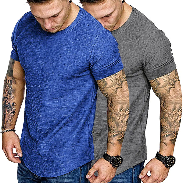 COOFANDY Men's Muscle Fit Workout Tees - Gym & Casual 2-Pack