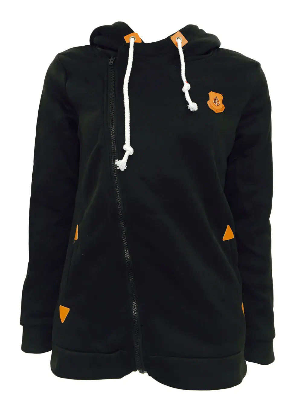 Hooded Cardigan with Side Zipper for Activewear