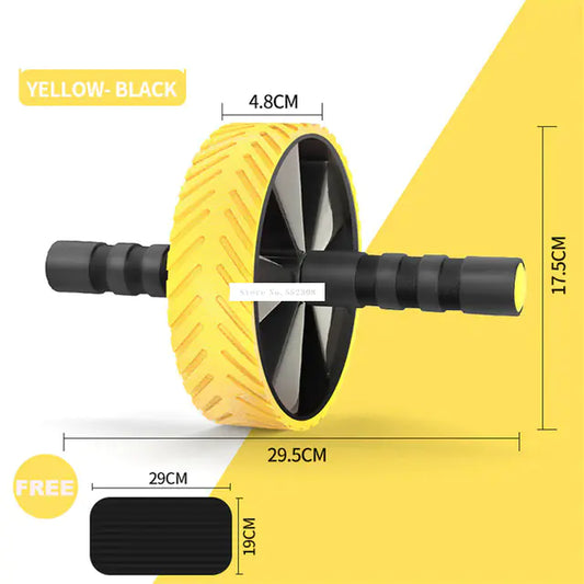 Ab Power Roller with Foam Handle for Indoor Fitness