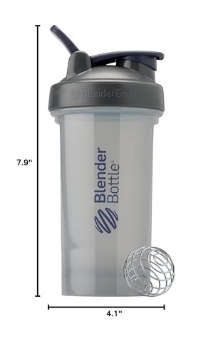 BlenderBottle Shaker Bottle Pro Series Perfect for Protein Shakes and Pre Workout, 28-Ounce, Black