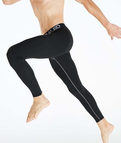 TELALEO 5 Pack Men's Compression Pants for Workout, Running,Basketball,Football-Sports Baselayer Leggings