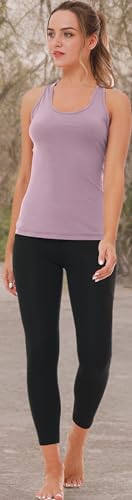 6 or 5 Pack Workout Tank Tops for Women, Athletic Racerback Sports Tank Tops, Compression Sleeveless Dry Fit Shirts