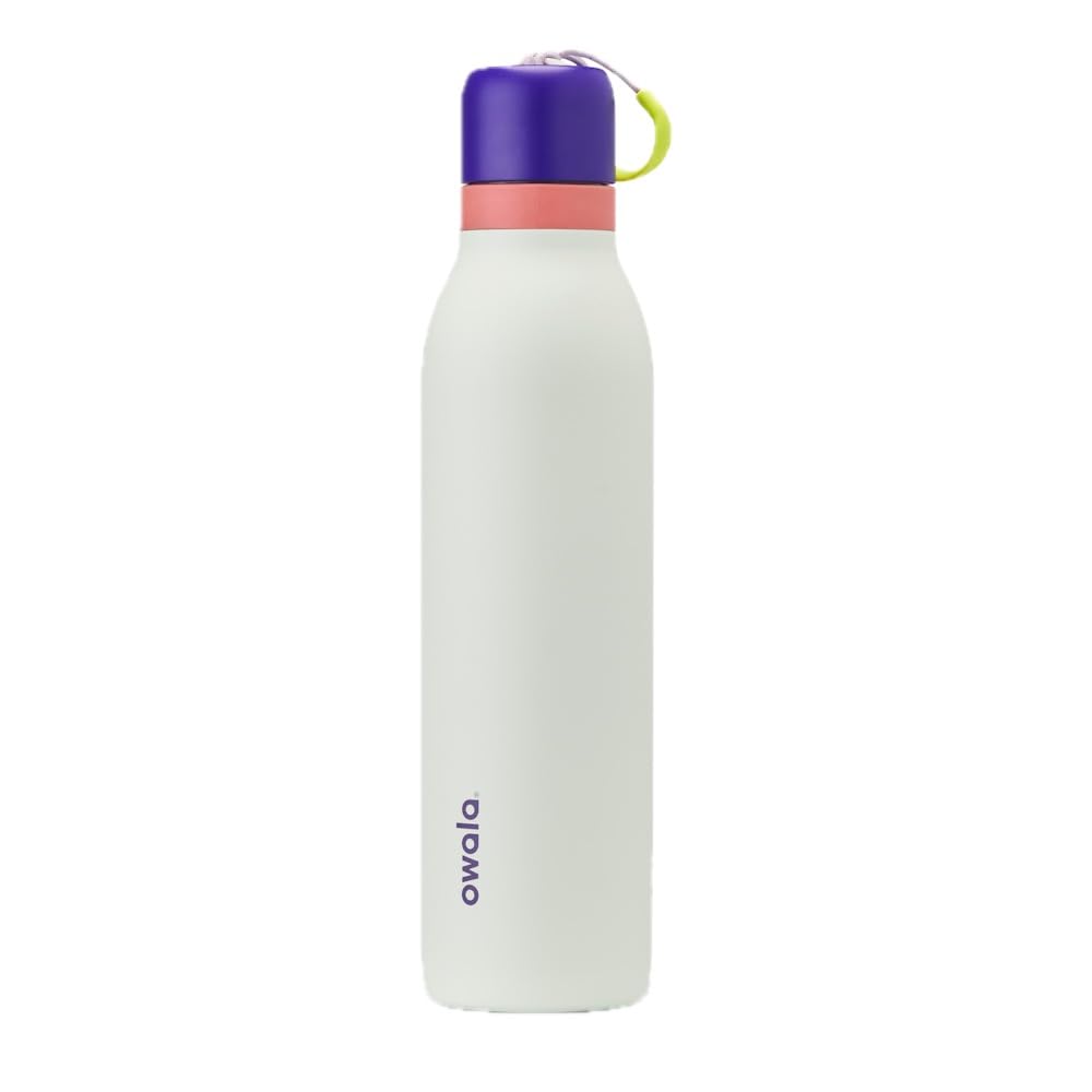 Owala FreeSip Twist Insulated Stainless Steel Water Bottle with Straw for Sports and Travel, BPA-Free, 24-oz, Purple/Purple (California Grapevine)