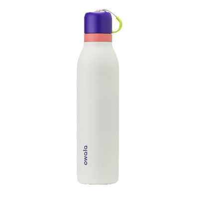 Owala FreeSip Twist Insulated Stainless Steel Water Bottle with Straw for Sports and Travel, BPA-Free, 24-oz, Purple/Purple (California Grapevine)
