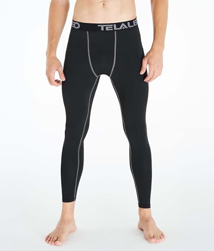 TELALEO 5 Pack Men's Compression Pants for Workout, Running,Basketball,Football-Sports Baselayer Leggings