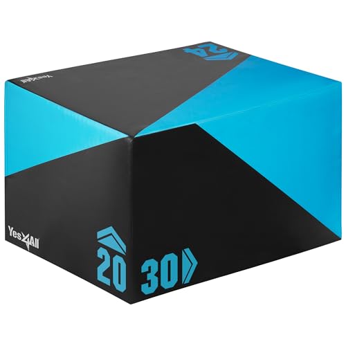 Yes4All 3 in 1 Foam Plyometric Jump Box for Training & Conditioning - Plyo Jump Box for Fitness Workout Exercise