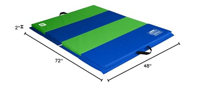 We Sell Mats - 4 ft x 6 ft x 2 - Personal Fitness & Exercise Mat for Home Workout - Lightweight and Folds for Carrying – All Purpose Gym Mat – Thick Mat for Yoga, Pilates, Stretches, Floor Exercises