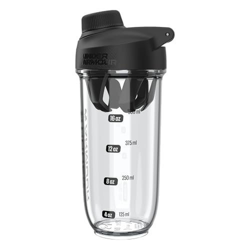 Under Armour UA 24oz Clarity Shaker Bottle Clear/Black OSFA