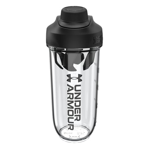 Under Armour UA 24oz Clarity Shaker Bottle Clear/Black OSFA
