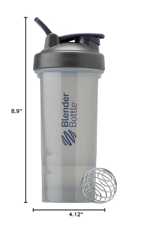BlenderBottle Shaker Bottle Pro Series Perfect for Protein Shakes and Pre Workout, 28-Ounce, Black