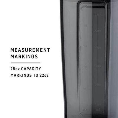 BlenderBottle Shaker Bottle Pro Series Perfect for Protein Shakes and Pre Workout, 28-Ounce, Black