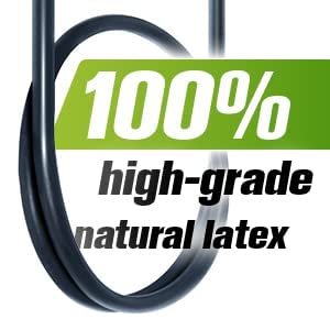 RitFit Single Resistance Exercise Band with Comfortable Handles - Ideal for Physical Therapy, Strength Training, Muscle Toning - Door Anchor and Starter Guide Included