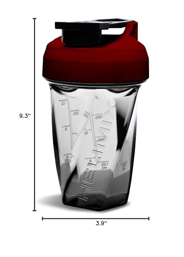 HELIMIX 2.0 Vortex Blender Shaker Bottle Holds upto 28oz | No Blending Ball or Whisk | USA Made | Portable Pre Workout Whey Protein Drink Shaker Cup | Mixes Cocktails Smoothies Shakes | Top Rack Safe