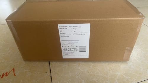 POWER GUIDANCE Battle Rope, 1.5/2 Inch Diameter Poly Dacron 30, 40, 50Ft Length Exercise Equipment for Home Gym & Outdoor Workout, Battle Rope Anchor Included…