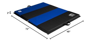 We Sell Mats - 4 ft x 6 ft x 2 - Personal Fitness & Exercise Mat for Home Workout - Lightweight and Folds for Carrying – All Purpose Gym Mat – Thick Mat for Yoga, Pilates, Stretches, Floor Exercises