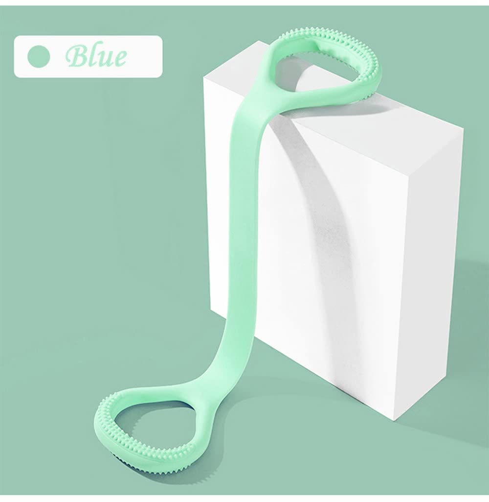 Figure 8 Resistance Band, Arm Back Shoulder Exercise Elastic Rope Stretch Fitness Band, Foot, Leg, Hand Stretcher, Arm Exerciser for Yoga Pilates Stretching Physical Therapy, Home Gym Workout