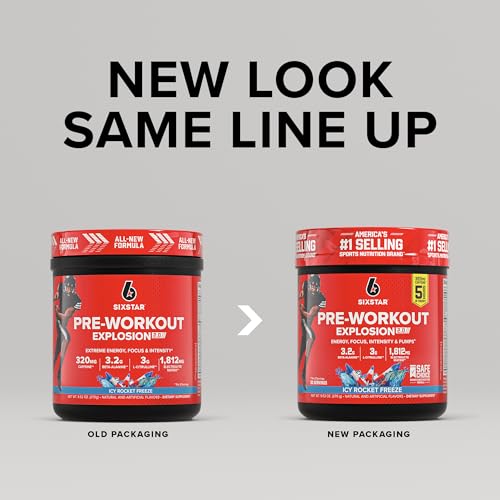 Six Star Pre-Workout Powder for Men & Women, Fruit Punch (30 Servings) - Preworkout Explosion 2.0 Energy Powder Drink Mix with Beta-Alanine & Caffeine - Sports Nutrition Supplement Products