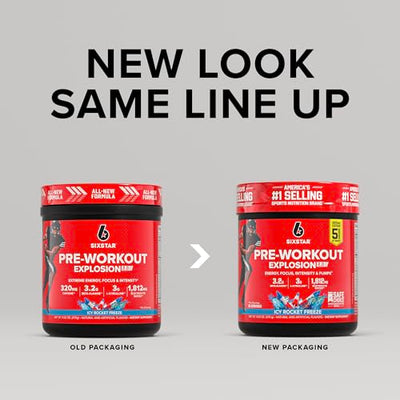Six Star Pre-Workout Powder for Men & Women, Fruit Punch (30 Servings) - Preworkout Explosion 2.0 Energy Powder Drink Mix with Beta-Alanine & Caffeine - Sports Nutrition Supplement Products