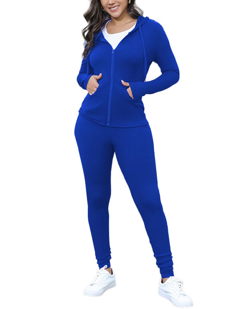 Nimsruc Two Piece Outfits for Women Casual Bodycon Sweatsuits