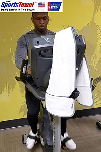 Sports Towel - 2 Zipper Pockets Hold Belongings Safe While You Exercise, at The Gym. Play Pickleball, Tennis, Golf.100% Cotton Ring Spun Loops Super Soft and Absorbent (Mint)