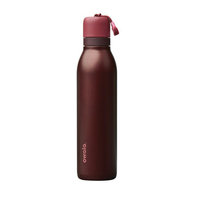 Owala FreeSip Twist Insulated Stainless Steel Water Bottle with Straw for Sports and Travel, BPA-Free, 24-oz, Purple/Purple (California Grapevine)