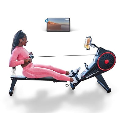 Echelon Row Series – Foldable Rowing Machine for Full-Body, Low-Impact Workouts with 22” Rotating HD Screen, Built-In Soundbar, Bluetooth Resistance & 30-Day Membership with Live Classes