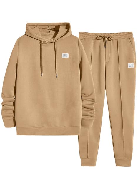 JMIERR Men's 2 Piece Outfits Hoodie Sweatshirt Tracksuit & Joggers Sweatpants Sweatsuit Set
