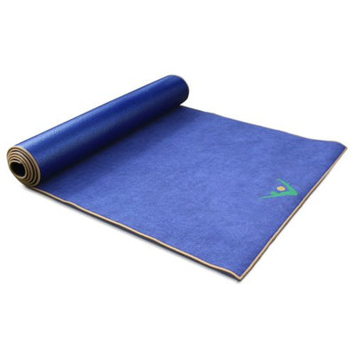 AURORAE Synergy 2in1 Hot Yoga Mat with integrated Non Slip Microfiber Towel. No Slipping No Bunching/Odor Patent Protected, Machine Washable