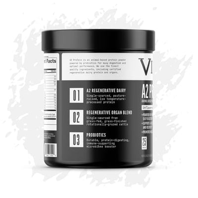 A2 Protein Powder, Peppermint Milkshake, 25 G Protein per Serving, Organic A2/A2 Whey Casein Blend With Probiotics and Celtic Sea Salt, Gluten Free Workout Supplement, Non GMO, 20 Serv, 27.4 Oz