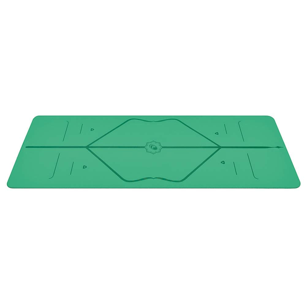 Liforme Original Yoga Mat – Free Yoga Bag Included - Patented Alignment System, Warrior-like Grip, Non-slip, Eco-friendly, sweat-resistant, long, wide, 4.2mm thick mat for comfort