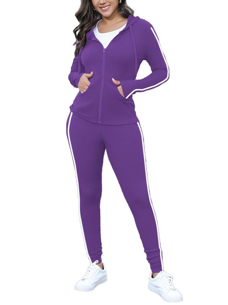 Nimsruc Two Piece Outfits for Women Casual Bodycon Sweatsuits