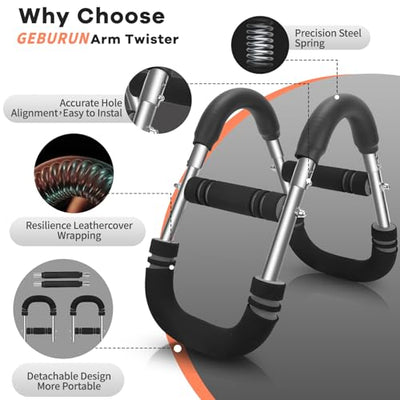 Twister Arm Trainer, 20-120 lb Adjustable Chest Workout Equipment, Gifts for Men Women, Forearm Strengthener Arm Exercise Equipment Ideas Gifts for Dad Husband,Chest Trainer for Home Workout Equipment