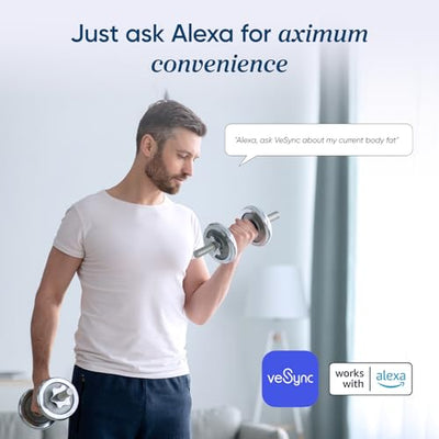 Etekcity Smart Rechargeable Scale for Body Weight, BMI, Fat, Muscle Mass, FSA&HSA Eligible, Digital Bathroom Scale with 13 Metrics, Secret Mode, Bluetooth Connect to Free Apps, Rainbow White