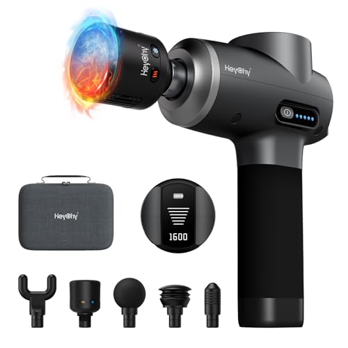 Percussion Massage Gun Deep Tissue with Heat and Cold, Portable Handheld Muscle Massager, Percussion Back Body Masajeador 12mm Amplitude for Athletes, Runner, Gifts for Men Women