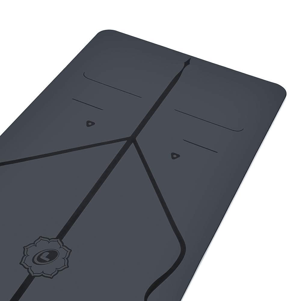 Liforme Original Yoga Mat – Free Yoga Bag Included - Patented Alignment System, Warrior-like Grip, Non-slip, Eco-friendly, sweat-resistant, long, wide, 4.2mm thick mat for comfort